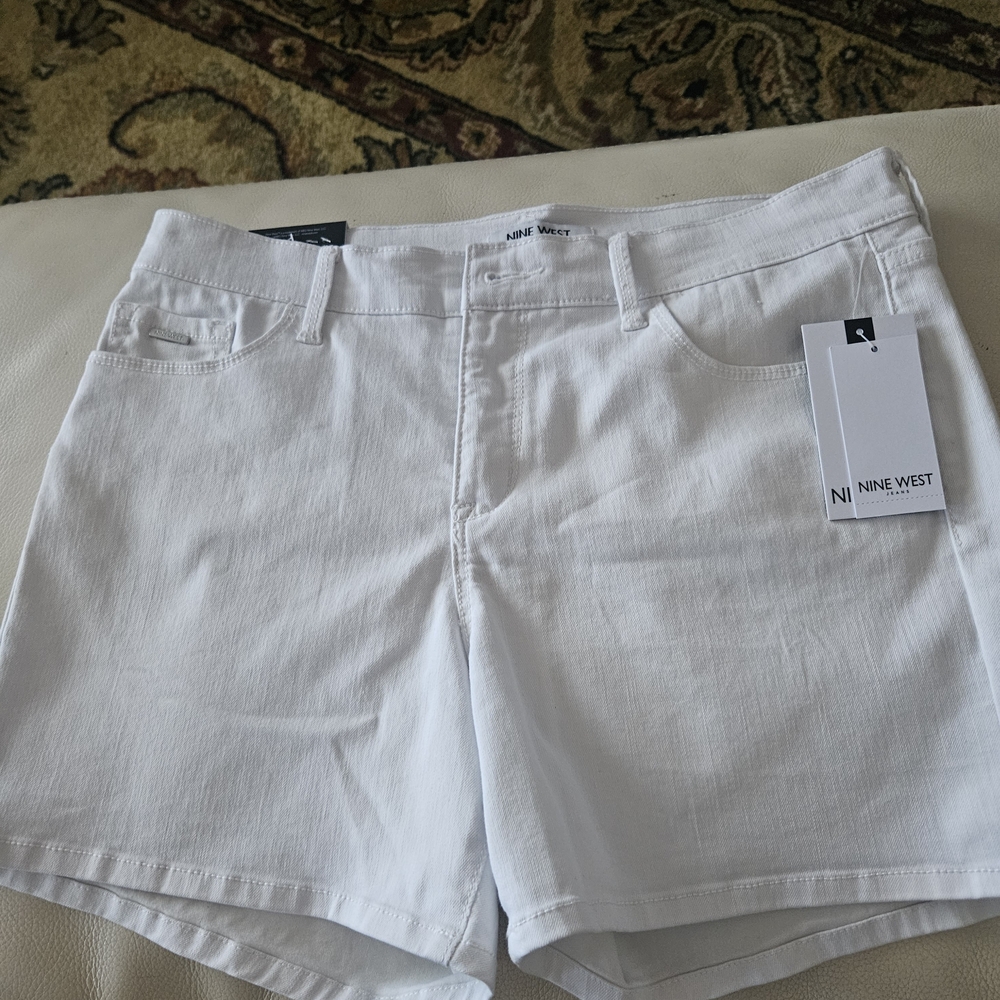 Nine West Women's White Shorts - Picture 2 of 11